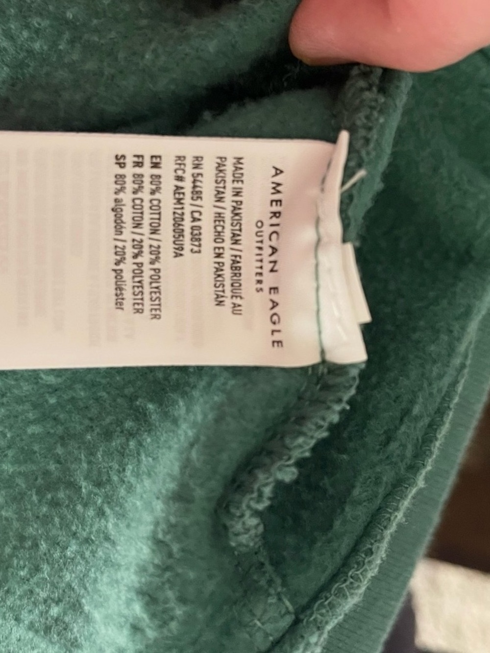 American Eagle Men’s Green Teal Logo Hoodie Sweatshirt Size XL - Picture 5 of 6